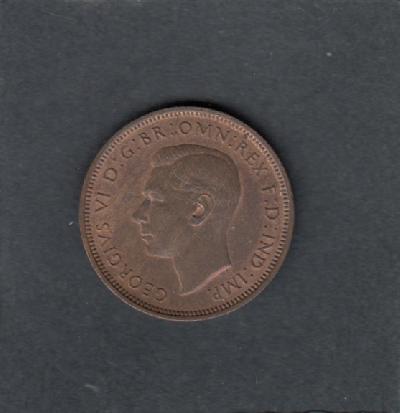 Beschrijving: 1/2 Penny GEORGIUS VI  